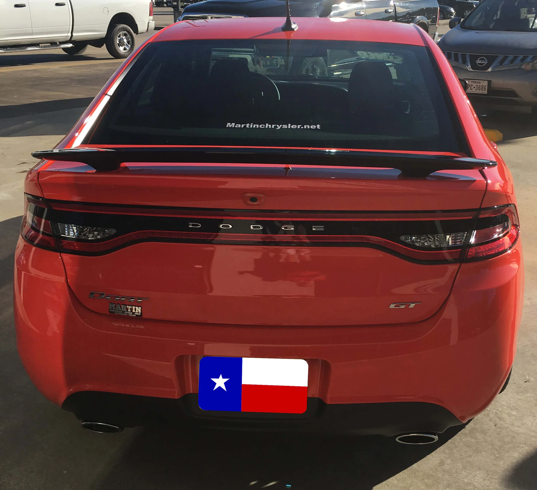 DODGE DART CUSTOM 2POST NO LIGHT SPOILER (2013-2016)