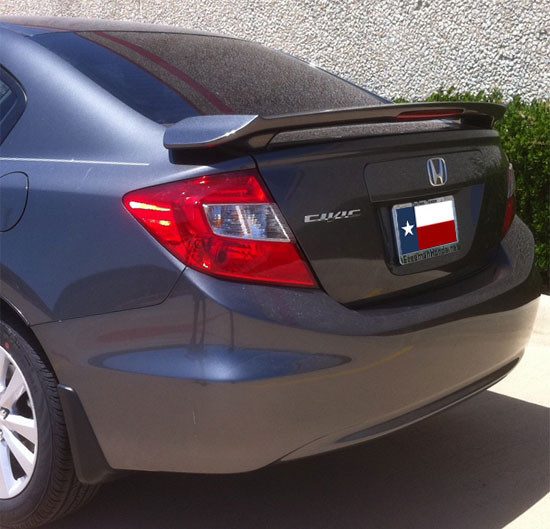 Honda Civic 4Dr Factory Post Lighted Spoiler (2012-2015)