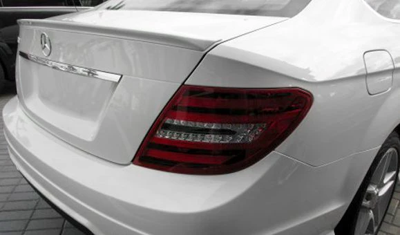 Mercedes C Class Sedan Custom Lip No Light Spoiler (2008-2014)